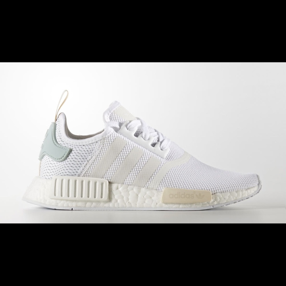 Adidas NMD white tactile green running shoes